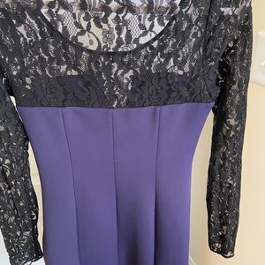 Guess women’s violet and black lace dress
